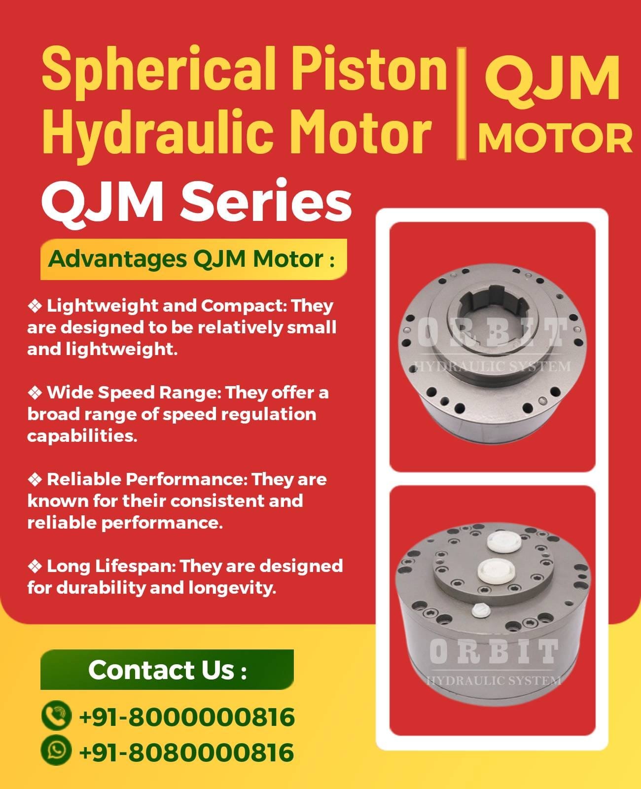 QJM Spherical Piston Hydraulic Motor Manufacturer in Ahmedabad Mumbai Pune Chennai Bangalore Hyderabad Delhi Nashik Kolkata Nagpur Coimbatore India